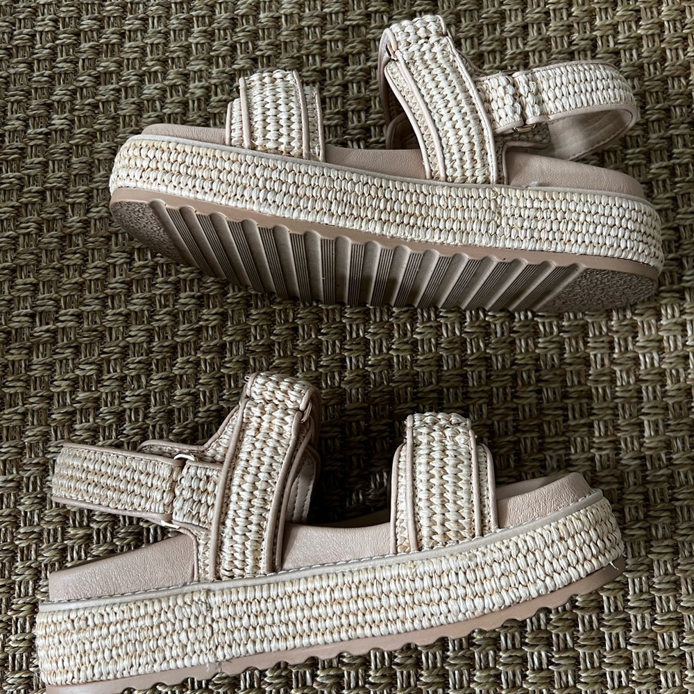 Steve Madden Bigmona Raffia Sandals in 8.5 - Picture 3 of 7